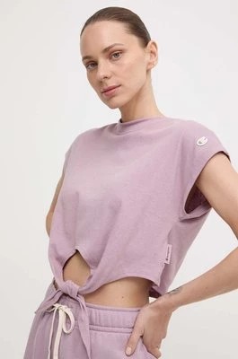 Zdjęcie produktu Champion t-shirt bawełniany damski kolor fioletowy 117178