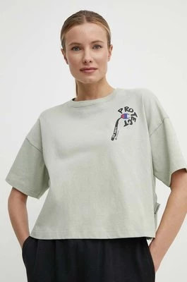 Zdjęcie produktu Champion t-shirt bawełniany damski kolor zielony 117231