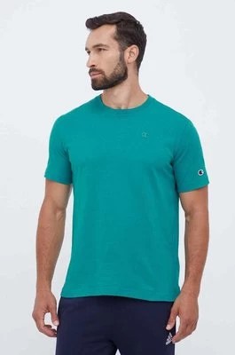 Zdjęcie produktu Champion t-shirt bawełniany kolor zielony gładki