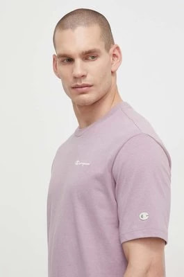 Zdjęcie produktu Champion t-shirt bawełniany męski kolor fioletowy gładki 219787