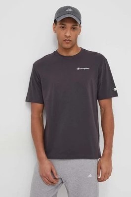 Zdjęcie produktu Champion t-shirt bawełniany męski kolor szary gładki 219787