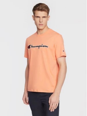 Zdjęcie produktu Champion T-Shirt Script Logo Embroidery 218007 Pomarańczowy Regular Fit