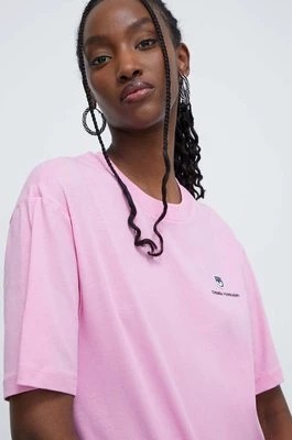 Zdjęcie produktu Chiara Ferragni t-shirt bawełniany damski kolor różowy 76CBHG05