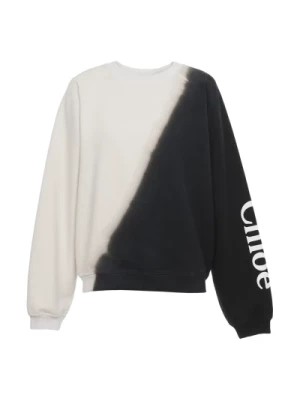 Zdjęcie produktu Chloé, Modny Czarny Sweter zadrukiem Oversized Logo Black, female,