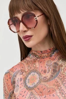 Zdjęcie produktu Chloé okulary przeciwsłoneczne damskie kolor brązowy Chloe