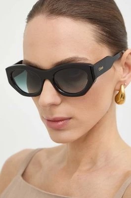 Zdjęcie produktu Chloé okulary przeciwsłoneczne damskie kolor czarny CH0220S Chloe