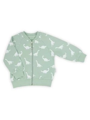 Zdjęcie produktu Chłopięca bluza dresowa boomerka rozpinana- białe dinozaury Nicol