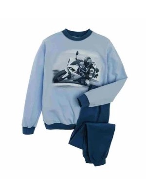 Zdjęcie produktu Chłopięca piżama niebieska z motocyklem TUP TUP