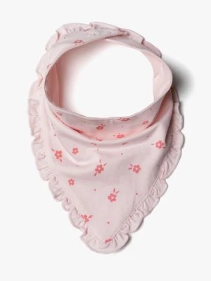 Zdjęcie produktu Chustka niemowlęca różowa w kwiatki dla dziewczynki 5.10.15.