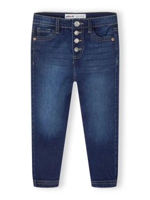 Zdjęcie produktu Ciemne jeansy o wąskim kroju skinny z kieszeniami dla dziewczynki Minoti