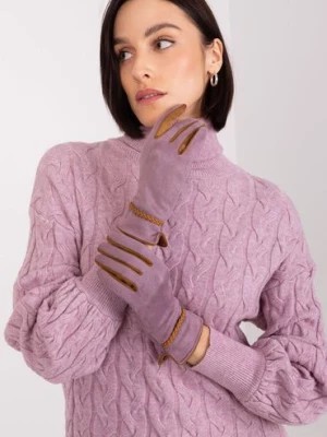 Zdjęcie produktu Ciemnofioletowe dotykowe rękawiczki damskie Wool Fashion Italia