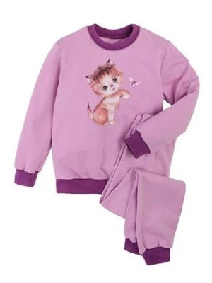 Zdjęcie produktu Ciepła dziewczęca piżama fioletowa Tup Tup- kotek