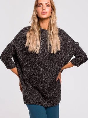 Zdjęcie produktu Ciepły sweter z półgolfem - grafitowy Merg