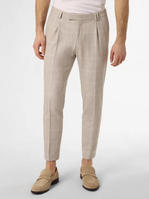 Zdjęcie produktu Cinque Spodnie - CISando Mężczyźni Regular Fit wiskoza beżowy w kratkę,