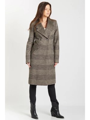 Zdjęcie produktu Ciriana Wełniany płaszcz w kolorze brązowo-szarym rozmiar: 50
