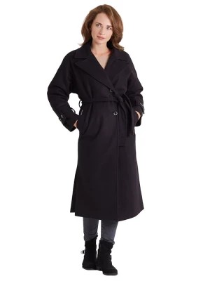 Zdjęcie produktu Ciriana Wełniany płaszcz w kolorze czarnym rozmiar: 46