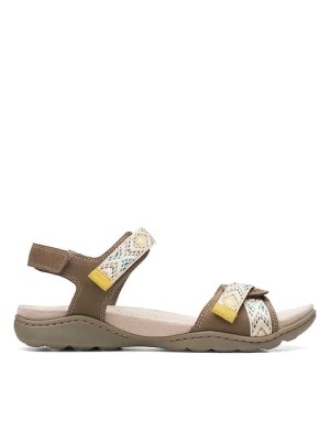 Zdjęcie produktu Clarks Skórzane sandały w kolorze oliwkowym rozmiar: 37,5