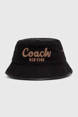 Zdjęcie produktu Coach kapelusz jeansowy kolor czarny