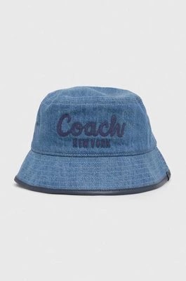 Zdjęcie produktu Coach kapelusz jeansowy kolor niebieski
