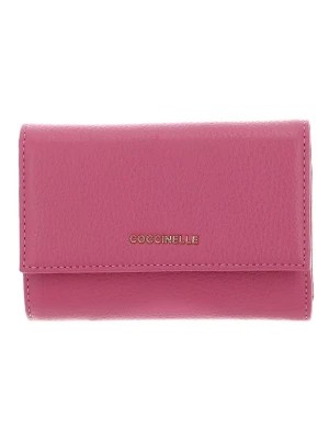 Zdjęcie produktu COCCINELLE Skórzany portfel w kolorze różowym - 14 x 10 x 3 cm rozmiar: onesize