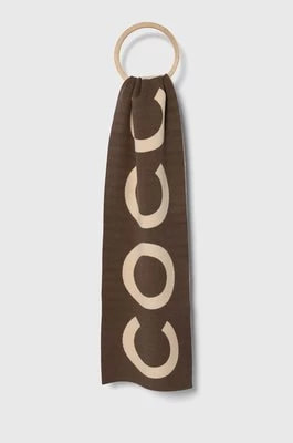 Zdjęcie produktu Coccinelle szalik damski kolor brązowy z nadrukiem