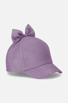 Zdjęcie produktu Coccodrillo czapka z daszkiem dziecięca kolor fioletowy gładka