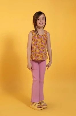 Zdjęcie produktu Coccodrillo legginsy bawełniane dziecięce kolor różowy gładkie