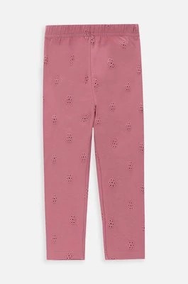 Zdjęcie produktu Coccodrillo legginsy dziecięce kolor różowy gładkie