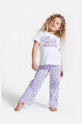 Zdjęcie produktu Coccodrillo piżama bawełniana dziecięca kolor fioletowy wzorzysta