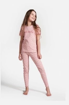 Zdjęcie produktu Coccodrillo piżama bawełniana dziecięca kolor różowy wzorzysta