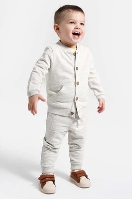 Zdjęcie produktu Coccodrillo spodnie dresowe niemowlęce kolor szary gładkie
