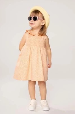 Zdjęcie produktu Coccodrillo sukienka bawełniana niemowlęca kolor pomarańczowy mini rozkloszowana