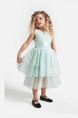 Zdjęcie produktu Coccodrillo sukienka dziecięca kolor turkusowy mini rozkloszowana