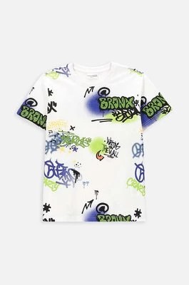 Zdjęcie produktu Coccodrillo t-shirt bawełniany dziecięcy kolor biały wzorzysty