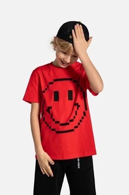 Zdjęcie produktu Coccodrillo t-shirt bawełniany dziecięcy kolor czerwony z nadrukiem