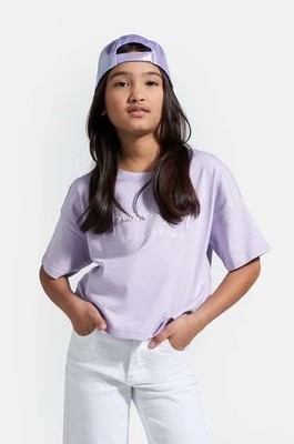 Zdjęcie produktu Coccodrillo t-shirt bawełniany dziecięcy kolor fioletowy