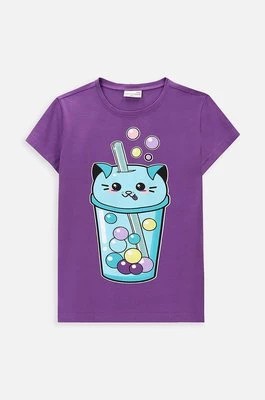 Zdjęcie produktu Coccodrillo t-shirt dziecięcy kolor fioletowy