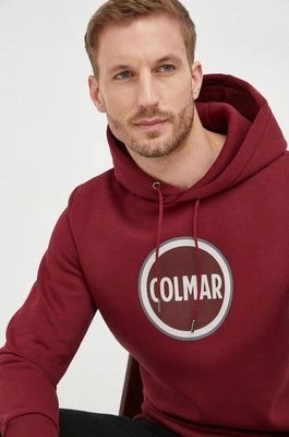 Zdjęcie produktu Colmar bluza męska kolor brązowy z kapturem z nadrukiem
