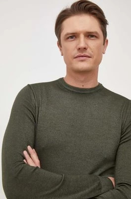 Zdjęcie produktu Colmar sweter wełniany męski kolor zielony lekki