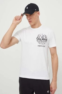 Zdjęcie produktu Colmar t-shirt bawełniany męski kolor biały z nadrukiem