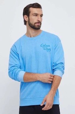 Zdjęcie produktu Colourwear bluza bawełniana męska kolor niebieski z aplikacją