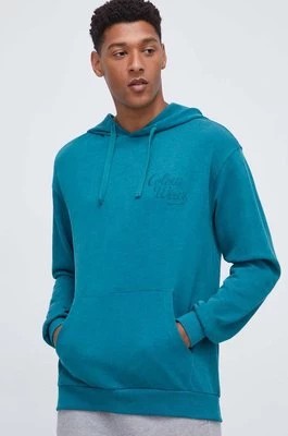 Zdjęcie produktu Colourwear bluza bawełniana męska kolor zielony z kapturem gładka