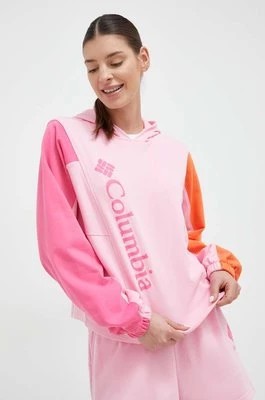 Zdjęcie produktu Columbia bluza damska kolor różowy z kapturem wzorzysta