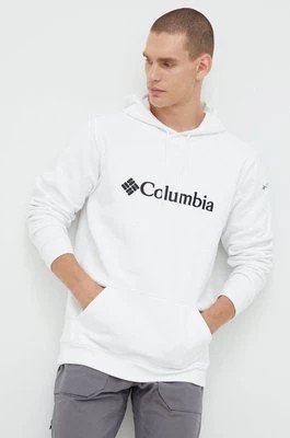 Zdjęcie produktu Columbia bluza CSC Basic Logo męska kolor biały z kapturem z nadrukiem 1681664