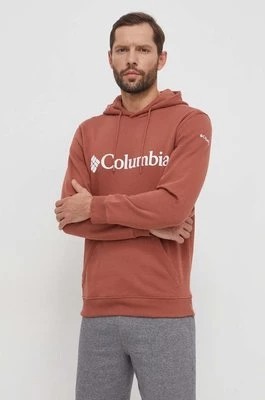 Zdjęcie produktu Columbia bluza CSC Basic Logo męska kolor czerwony z kapturem z nadrukiem 1681664