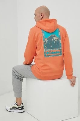 Zdjęcie produktu Columbia bluza męska kolor pomarańczowy z nadrukiem
