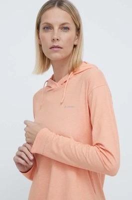 Zdjęcie produktu Columbia bluza sportowa Sun Trek damska kolor pomarańczowy z kapturem gładka 1981541