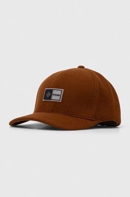 Zdjęcie produktu Columbia czapka z daszkiem kolor brązowy z aplikacją