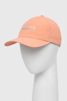 Zdjęcie produktu Columbia czapka z daszkiem kolor pomarańczowy z aplikacją