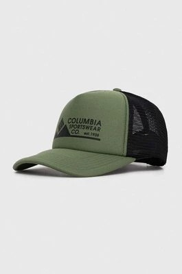 Zdjęcie produktu Columbia czapka z daszkiem Camp Break kolor zielony z nadrukiem 2070941
